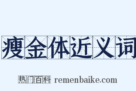瘦金体近义词是什么意思的图片